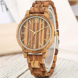 Stylish Full Wooden Watch Quartz Hours Display Womens Watches Unique Wood Bracelet Wristwatch New Arrival 2019