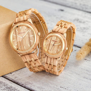 Couple Watches for Lovers Luxury Wood Watch Mens Fashion Wooden Women Dress Clocks Gifts for Valentine's Day Relogio de casal