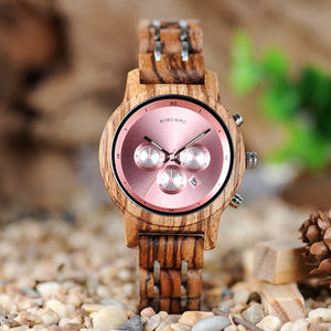 Bobo Bird Headband women watches Quartz wooden Watch Ladies relogio feminino Stopwatch Show date anniversary gift