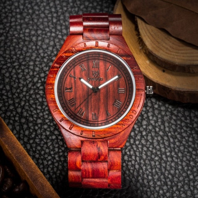 Uwood Wooden Watches Men Wristwatches Wood Bamboo Watch For Men Wrist Wood Strap Quartz Watch Husband Gift Relogio Masculino