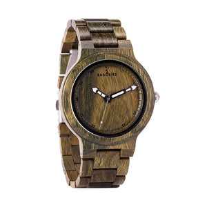 BOBO BIRD Wood Watch Men Quartz Wristwatch Casual  Wooden Strap graduation Gift For Him