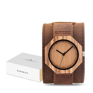 BOBO BIRD Brand Watches Women Japan Movement Zebra Wood Quartz Watch Luxury Wood Ladies Watch Relogio Masculino Gift Box C-D02