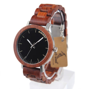 BOBO BIRD Brand Design Rose Wooden Watch For Men Cool Watches 2020 Wood Strap Quartz Wristwatch