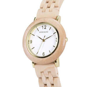 Wooden Watches for Women Natural Wood Handmade Female Watches Gift As Best Gift for Ladies In Wood box