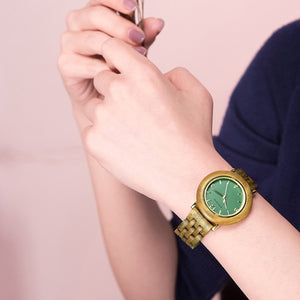 BOBO BIRD 2021 Wood Women Watch Simple Ladies Quartz Wristwatch Handmade Female Watches Valentine's Gifts Clock zegarek damski