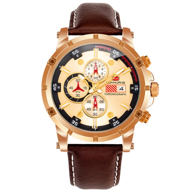 Wood Watch Men Chronograph Luxury Military Sport Watches Stylish Casual Personalized Wooden Quartz Watches Relogio Masculino