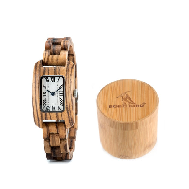 BOBOBIRD Ladies Wood Watch Elegant Bracelet Quarzt Wristwatch for Women Dress Female Clock regolio feminino+Box