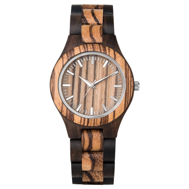 Handmade Wooden Watches Women Dress Quartz Analog Gifts for Lover