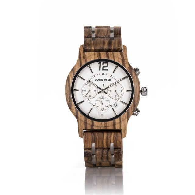 DODO DEER 2021 Luxury Brand  Wooden&steel Band  Business  & Casual Watch Men Hardlex  Bracelet Clasp  QUARTZ Mens Watch