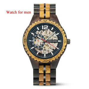 DODO DEER Women Men Mechanical Wristwatches Couple Wooden Automatic Luxury Brand Watch Male Ladies Waterproof in Gift Box