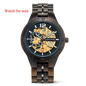 DODO DEER Women Men Mechanical Wristwatches Couple Wooden Automatic Luxury Brand Watch Male Ladies Waterproof in Gift Box