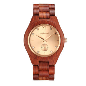 Shifenmei Wooden Women's Watch Fashion Women Wood Watches Luxury Brand Ladies Bracelet Wristwatch Quartz Clock Relogio Feminino